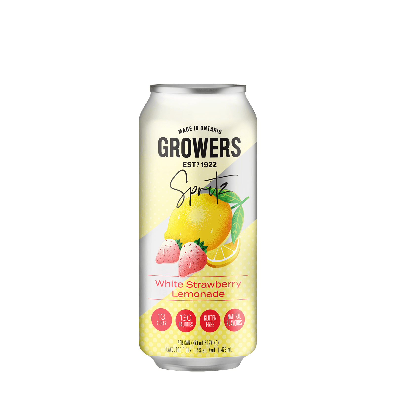 Growers Sparkling Spritz White Strawberry Lemonade, 473 ml, large