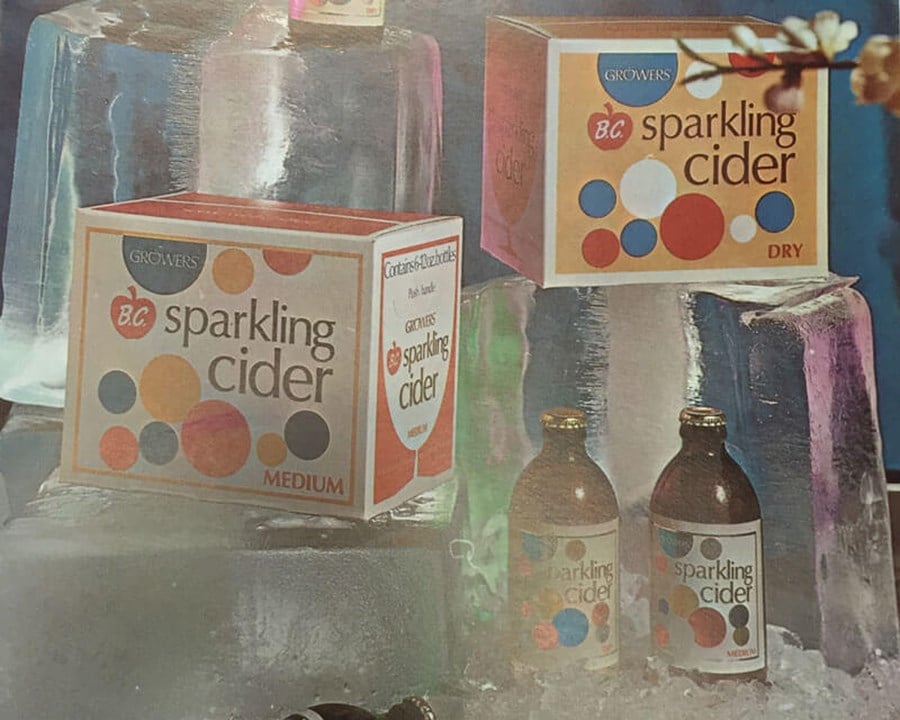 Vintage photo of Growers Apple Cider.