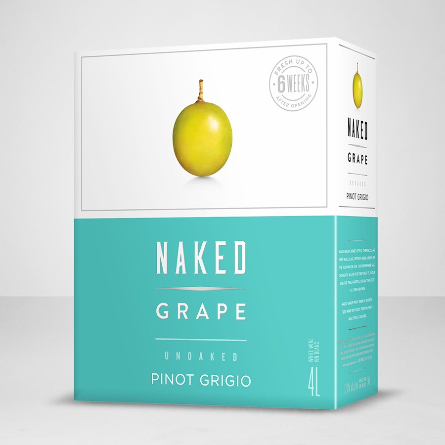 Naked Grape Pinot Grigio 4 litre bag