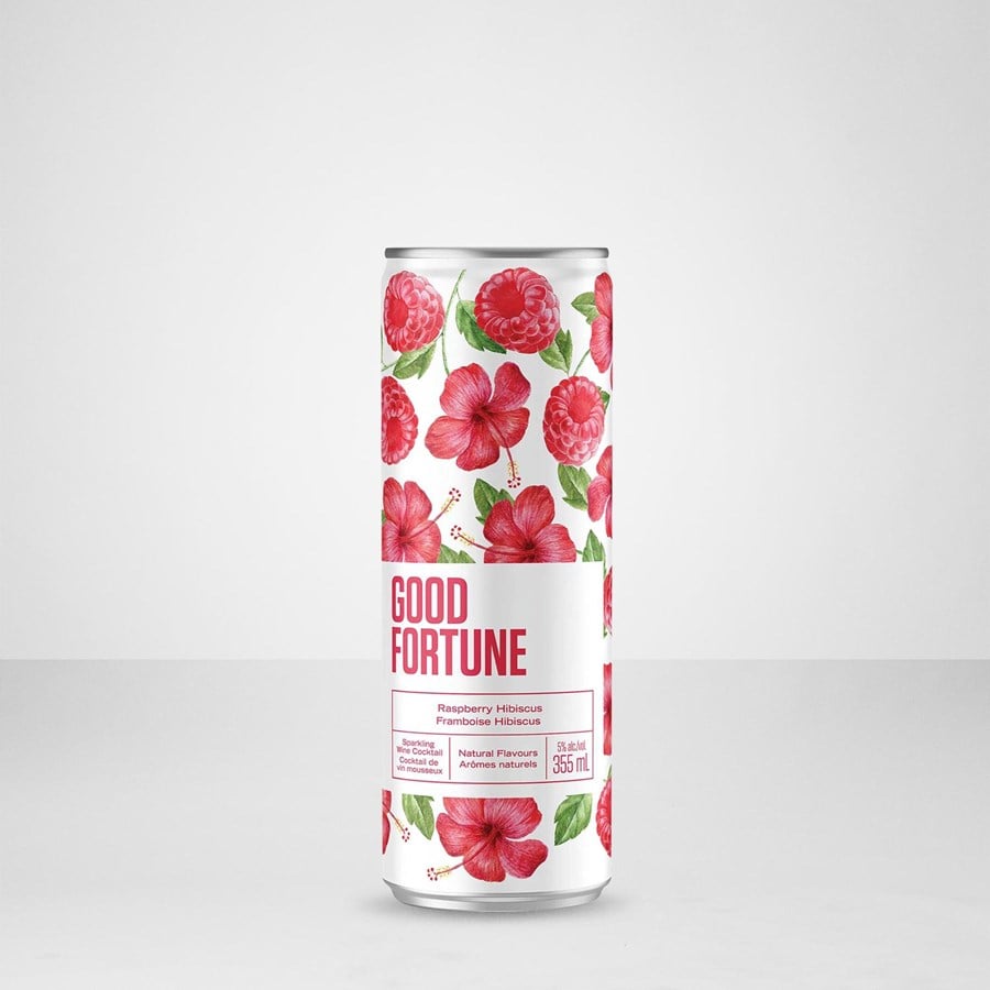 Good Fortune Raspberry Hibiscus 355 millilitre can
