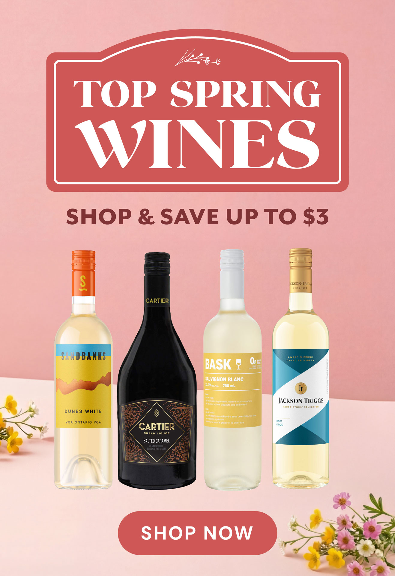 Spring wines on sale